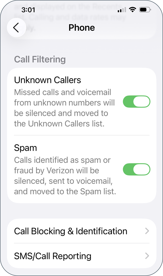 Call Filtering